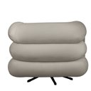 Ver imagem 3 de Poltrona Decorativa Micheli Base Giratória e Balanço Veludo Cor:marfim