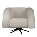 Ver imagem 4 de Poltrona Decorativa Micheli Base Giratória e Balanço Veludo Cor:marfim