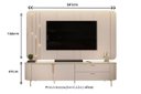 Ver imagem 4 de Bancada e Painel para Tv 75" Celine Off White Dj Móveis