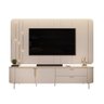 Bancada e Painel para Tv 75" Celine Off White Dj Móveis - 3