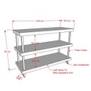 Ver imagem 2 de Balcão Para Loja Em MDF 3 Níveis Tubo Quadrado 135 x 95 x 50 cm - Preto
