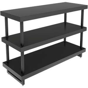 Balcão Para Loja Em MDF 3 Níveis Tubo Quadrado 135 x 95 x 50 cm - Preto