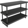 Balcão Para Loja Em MDF 3 Níveis Tubo Quadrado 135 x 95 x 50 cm - Preto - 1