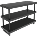 Ver imagem 1 de Balcão Para Loja Em MDF 3 Níveis Tubo Quadrado 135 x 95 x 50 cm - Preto