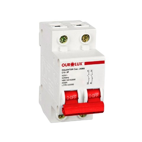 Disjuntor Din Curva C Bipolar 16A Ourolux
