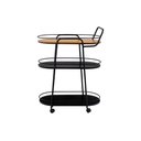 Ver imagem 2 de Carrinho Adega Bar Aurora Drinks Aparador Decorativo Studio Metal Madeira Carrinho Aurora Preto