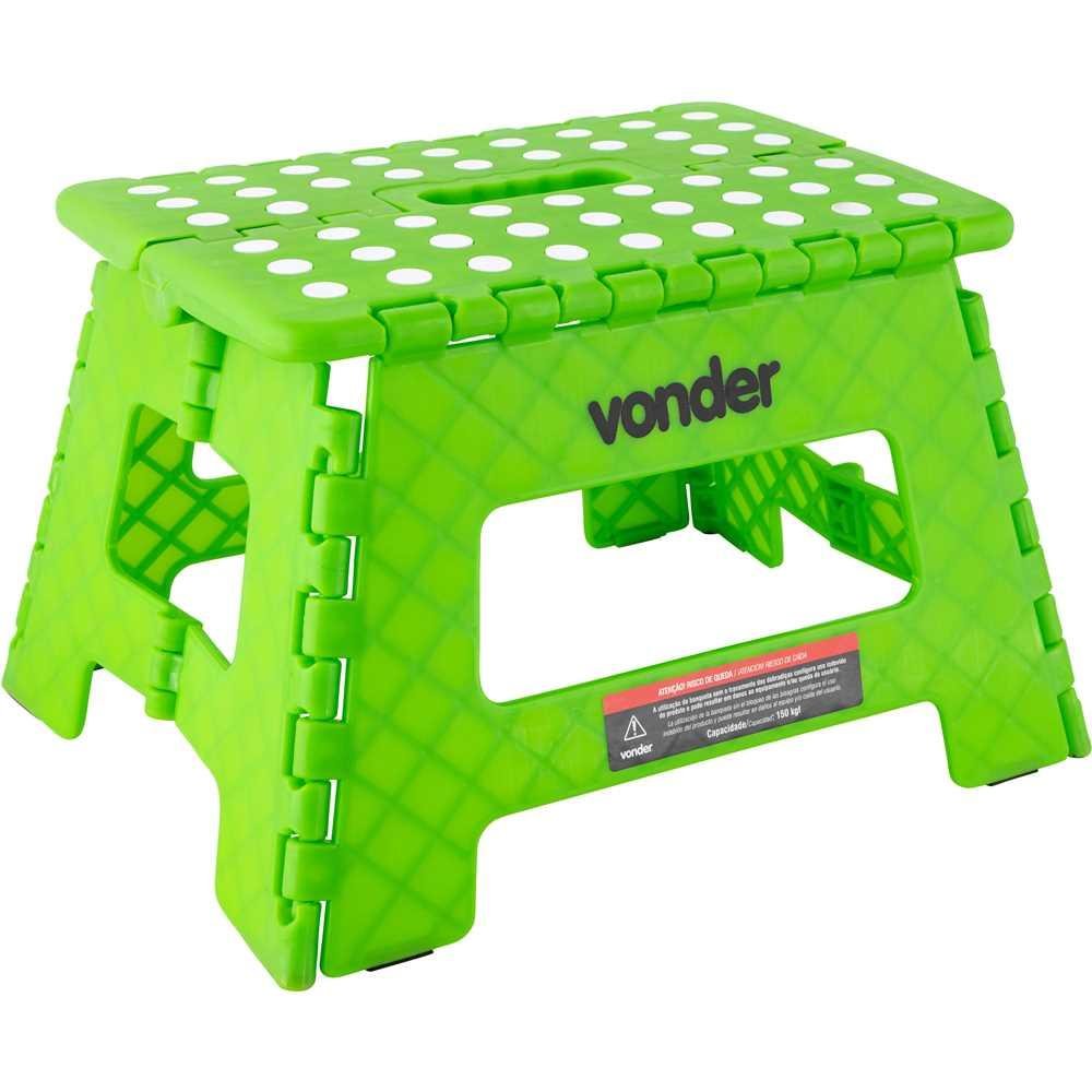 Banqueta Plástica Dobrável Verde 220mm Vonder - 3