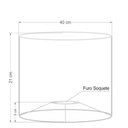 Ver imagem 5 de Cúpula Abajur e Luminária Cilíndrica Vivare Cp-7019 Ø40x30cm - Bocal Nacional Amarelo