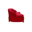 Ver imagem 5 de Namoradeira Sofá Feijão Moscou 130cm Orgânica Suede Vermelho