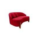 Ver imagem 4 de Namoradeira Sofá Feijão Moscou 130cm Orgânica Suede Vermelho
