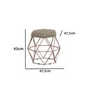 Ver imagem 4 de Kit 3 Puffs Decorativos Aramado Vanessa-Suede Bege