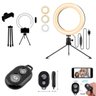 Ring Light de Mesa 6 Polegadas com Tripé de 16cm + Controle Disparador de Fotos Cor:branco;tamanho:ú - 1