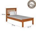 Ver imagem 3 de Cama Solteiro 706la Mel Acetinado Piratini + Colchão Gazin