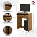 Ver imagem 2 de Mesa para Computador Prática Ej Móveis1 Gaveta Home Office Estudo:freijó