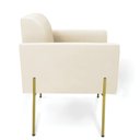 Ver imagem 5 de Poltrona Sala Decorativa Marisa Pé Aço Dourado Veludo D03 - D’Rossi