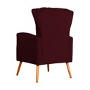 Ver imagem 2 de Poltrona Estofada Pés Palito Melinda Suede Bordô