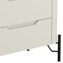 Ver mais imagens de Mesa de Cabeceira Orgânica 3 Gavetas Pés Industrial Preto Bliss I03 Luna - Lyam Decor
