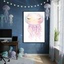 Ver imagem 2 de Quadro Decorativo Água Viva Plena 70x50cm Mold Preta