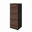 Ver imagem 1 de Armário para Escritório Arquivo e Suporte para Pastas 127cm X 45cm com 4 Gavetas e Chave F5 Office