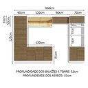 Ver imagem 4 de Armário de Cozinha Completa 330cm Branco/Rustic Stella Madesa 07