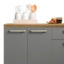 Ver imagem 6 de Balcão de Cozinha com Tampo 120cm Louis K02 Freijó/gris - Mpozenato