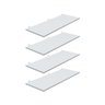 Kit 4 Prateleira Branca 80X30 + Suporte Flutuante Mdf  Organizadora Decoração Cozinha Banheiro Sala - 1