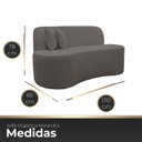 Ver mais imagens de Kit 2 Poltronas com Sofá Curvo 2 Lugares Feijão Forma Orgânica 1,50 Bouclé Maranata