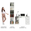 Ver mais imagens de Escrivaninha Madesa Alaska + Estante Livreiro 6906 - Branco