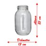 Kit 4 Potes de Vidro Hermético Tampa Vedação Conserva 2,2l - 2