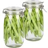 Kit 4 Potes de Vidro Hermético Tampa Vedação Conserva 2,2l - 1