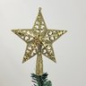 Ponteira De Árvore De Natal Estrela Dourada Flor 18x15x3cm - 2