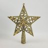 Ponteira De Árvore De Natal Estrela Dourada Flor 18x15x3cm - 3