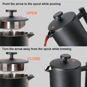 Ver imagem 5 de Secura Prensa Francesa de Aço Inoxidável 304 com 2 Filtros Extras (preto)