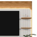 Ver imagem 3 de Estante Home Guaíba 200cm Off White/amêndoa para Tv até 65” - Mobler