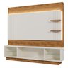 Estante Home Guaíba 200cm Off White/amêndoa para Tv até 65” - Mobler - 4