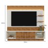 Estante Home Guaíba 200cm Off White/amêndoa para Tv até 65” - Mobler - 5