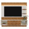 Estante Home Guaíba 200cm Off White/amêndoa para Tv até 65” - Mobler - 1