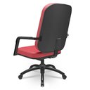 Ver imagem 6 de Cadeira de Escritório Giratória com Braço Preta Magno P03 Vinil Vermelho - Lyam Decor