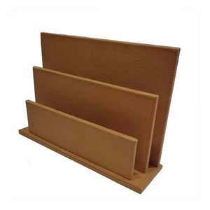 Revisteiro de Couro Sintetico Marrom