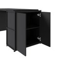 Ver imagem 6 de Mesa Escrivaninha 150cm X 60cm e Armário 2 Portas F5 Office Cor:preto