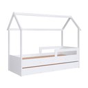 Ver imagem 2 de Cama Montessoriana Infantil Estilo Casinha com Cama Auxiliar Cor:branco