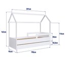 Ver imagem 3 de Cama Montessoriana Infantil Estilo Casinha com Cama Auxiliar Cor:branco