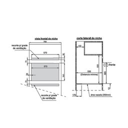 Forno Elétrico de Embutir Lady 45Litros Safanelli Preto 220V - 1