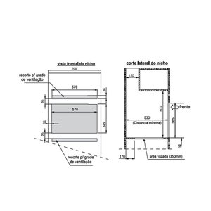 Forno Elétrico de Embutir Lady 45Litros Safanelli Preto 220V