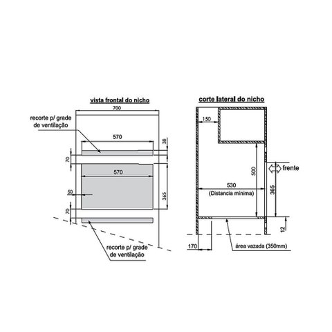 Forno Elétrico de Embutir Lady 45Litros Safanelli Preto 220V