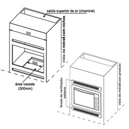 Forno Elétrico de Embutir Lady 45Litros Safanelli Preto 220V - 8