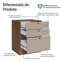 Ver imagem 3 de Balcão de Cozinha 60 cm 3 Gavetas (sem Tampo) Rustic/Crema Vik Madesa