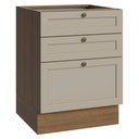Ver imagem 1 de Balcão de Cozinha 60 cm 3 Gavetas (sem Tampo) Rustic/Crema Vik Madesa
