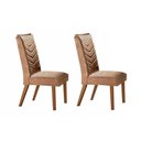 Ver imagem 1 de Kit 2 Cadeiras Sala Jantar Londrina Madeira 2 Un Capuccino/animale Chocolate - Rufato