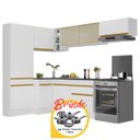 Ver imagem 3 de Armário Cozinha Completa Canto Veneza Mp2087 Multimóveis Branco + Brinde Jogo de Panelas Tramontina